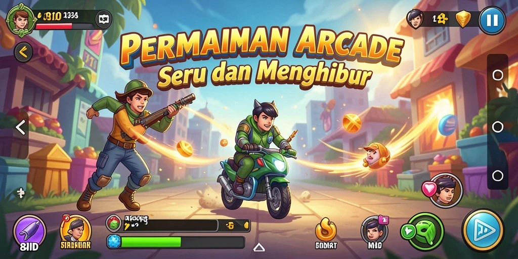 Screenshot gameplay 8ID menampilkan keseruan permainan arcade.