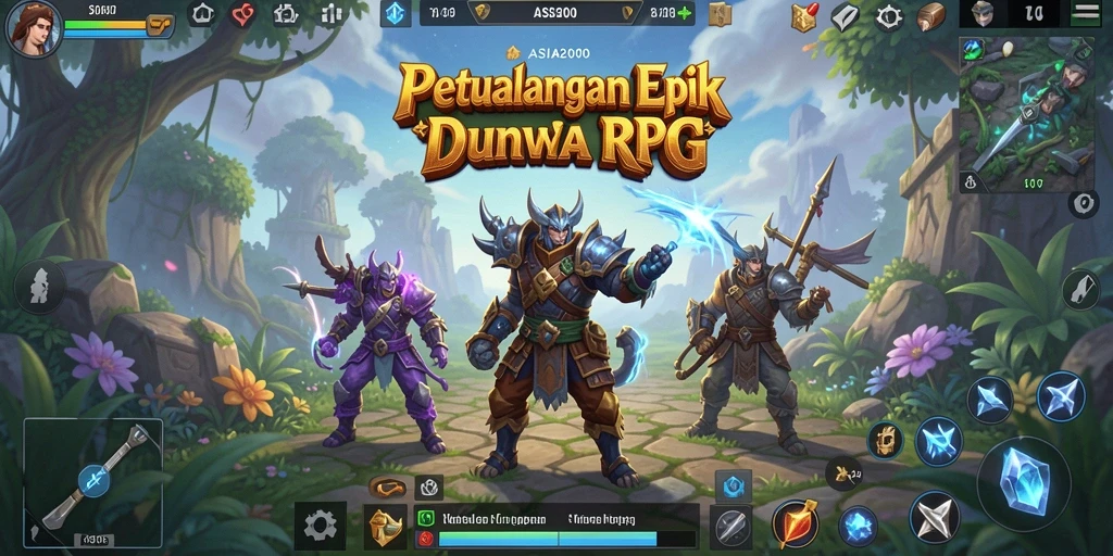 Menampilkan gameplay epik dalam dunia RPG yang luas.