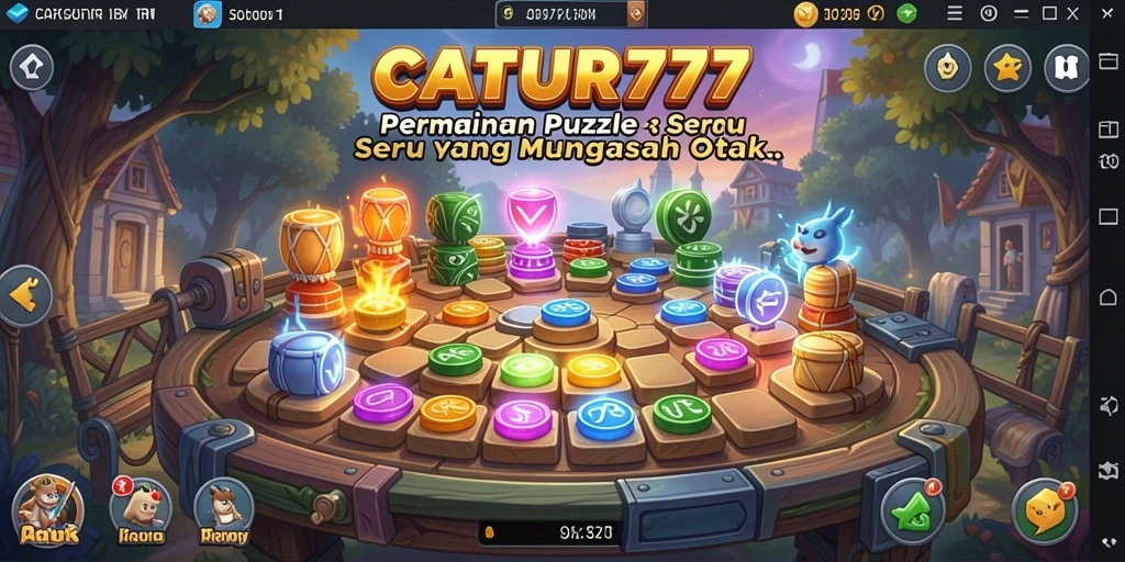 Tampilan aksi gameplay yang menantang dari CATUR777.