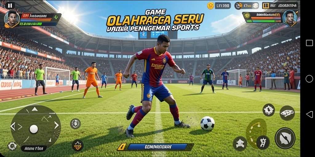 Screenshot gameplay seru LI789 yang menampilkan aksi olahraga yang mendebarkan.