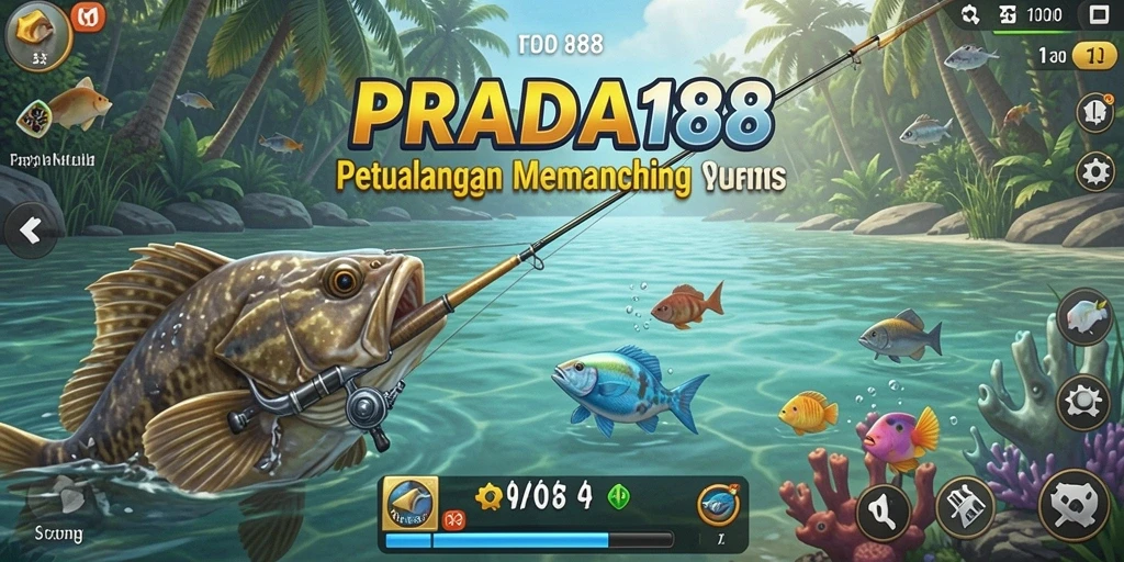 Screenshot utama PRADA188 yang menampilkan gameplay memancing yang seru.