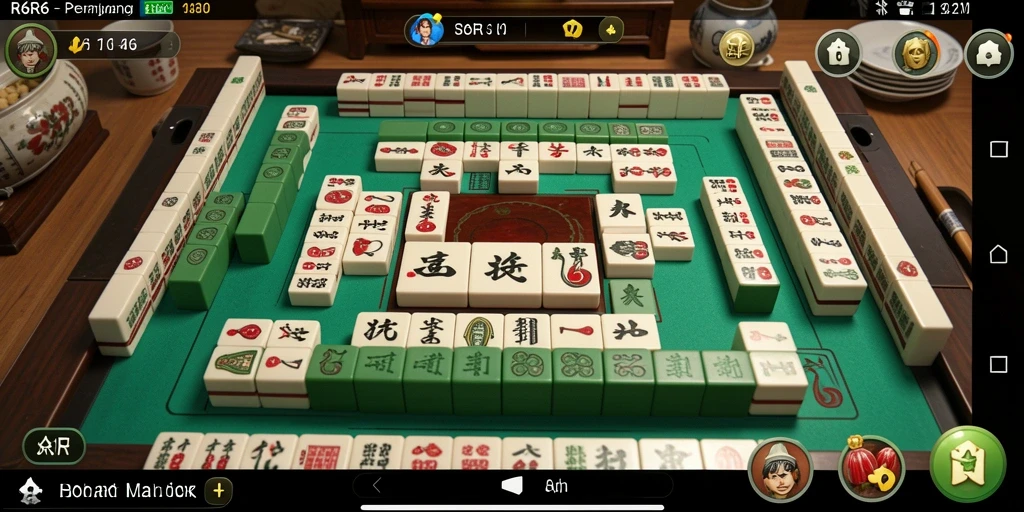 Tampilan gameplay R6R6 yang seru dan penuh strategi Mahjong.