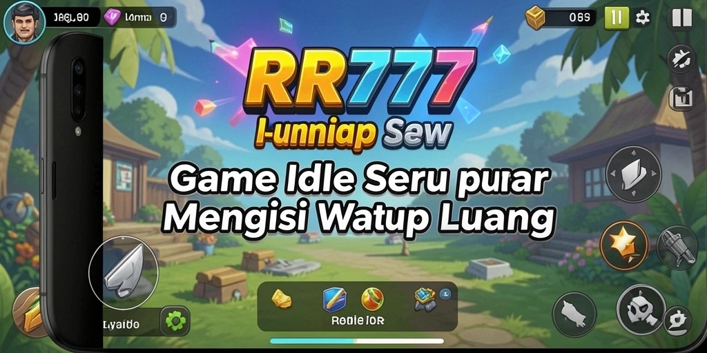Screenshot gameplay RR777 menampilkan karakter yang sedang mengumpulkan sumber daya.