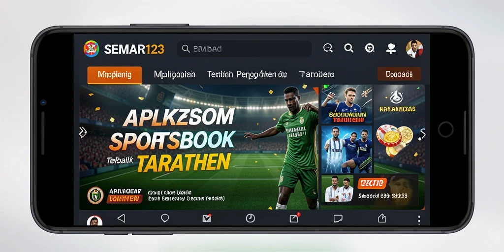 Tampilan antarmuka aplikasi SEMAR123 untuk taruhan olahraga.