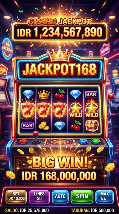 Tampilan utama aplikasi jackpot168 yang sederhana dan intuitif.